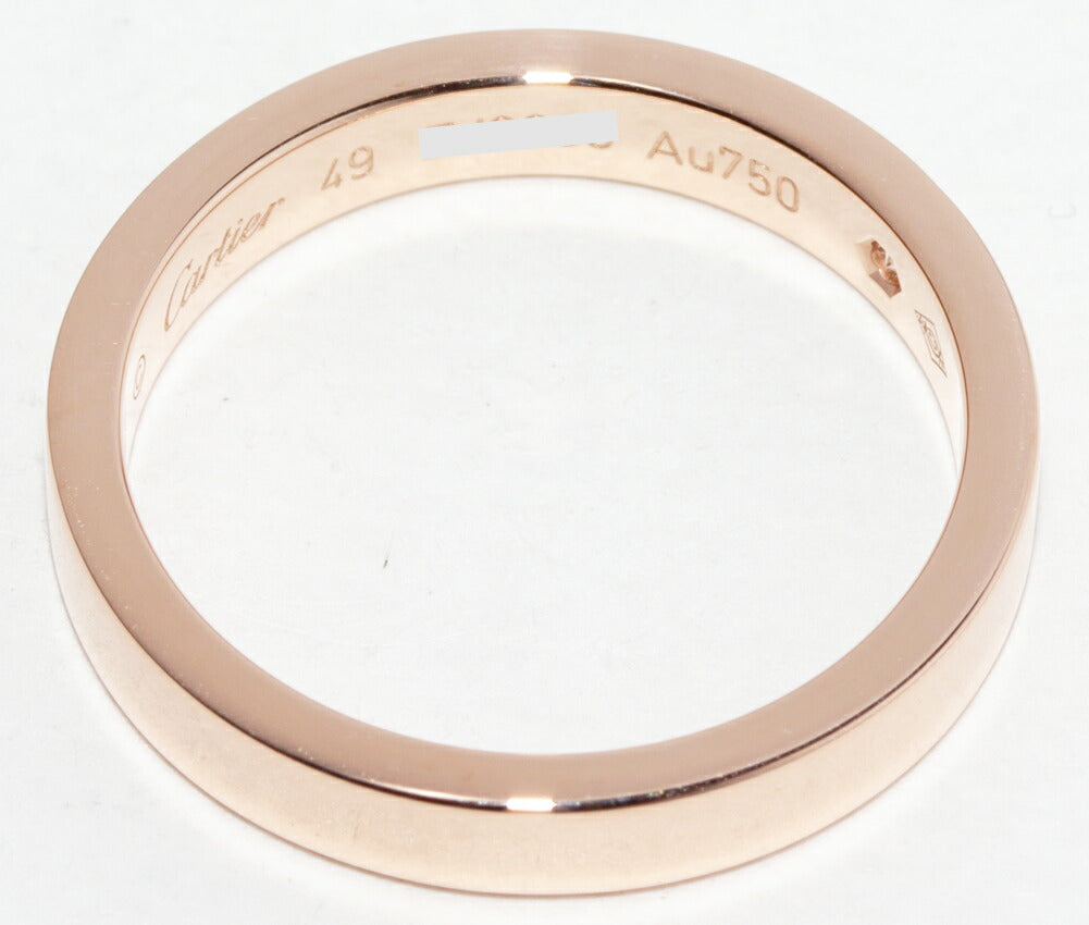 Cartier C de Cartier Engraved 18K Rose Gold Diamond Ring – inside band