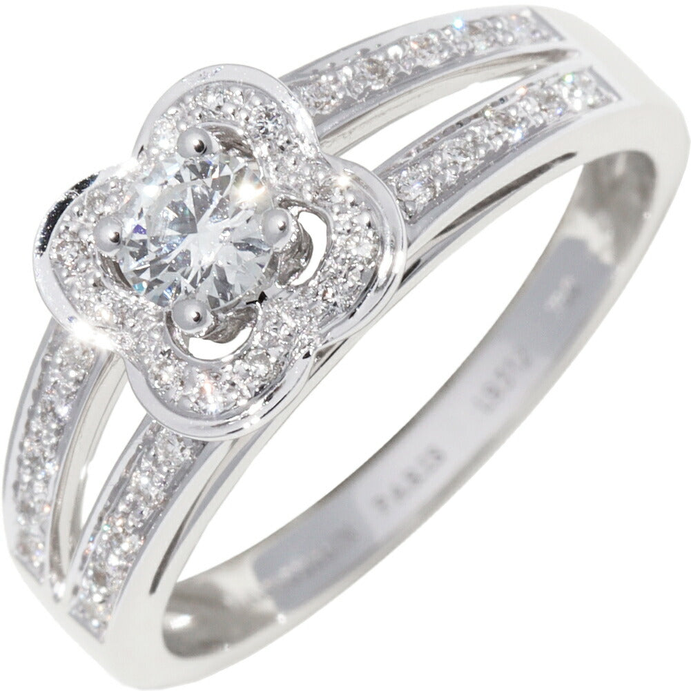 Mauboussin Chance of Love 18K White Gold Diamond Ring – front view