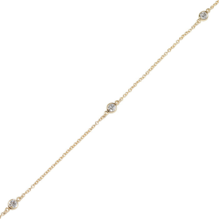 Tiffany & Co. Elsa Peretti By the Yard 18K Yellow Gold Diamond Bracelet – front view