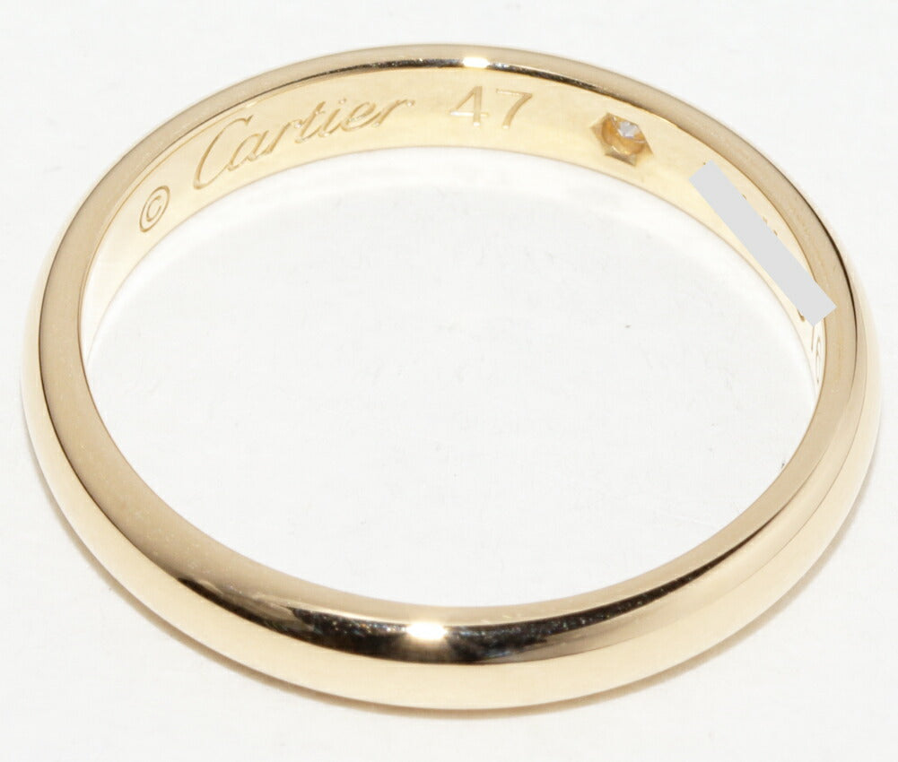 Cartier 1895 18K Yellow Gold Diamond Wedding Ring – inside band