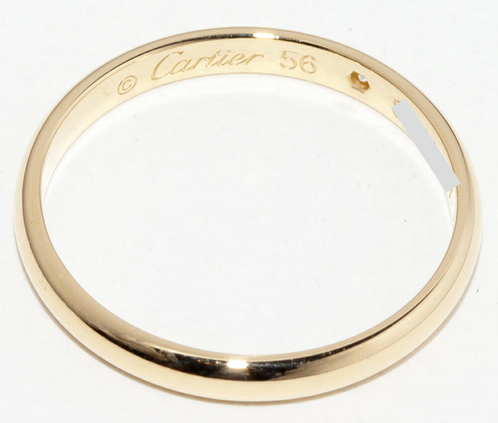 Cartier 1895 18K Yellow Gold Diamond Wedding Ring – inside band