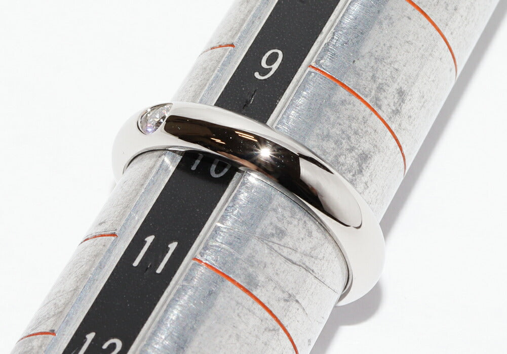 Cartier 1895 Platinum Diamond Wedding Ring – side view