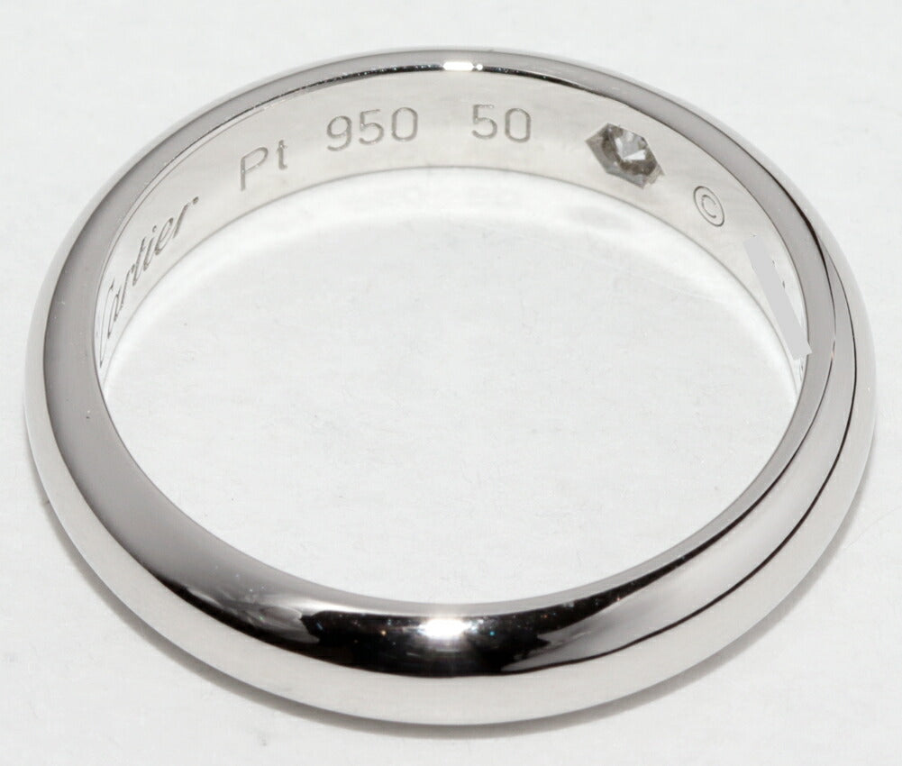 Cartier 1895 Platinum Diamond Wedding Ring – top view