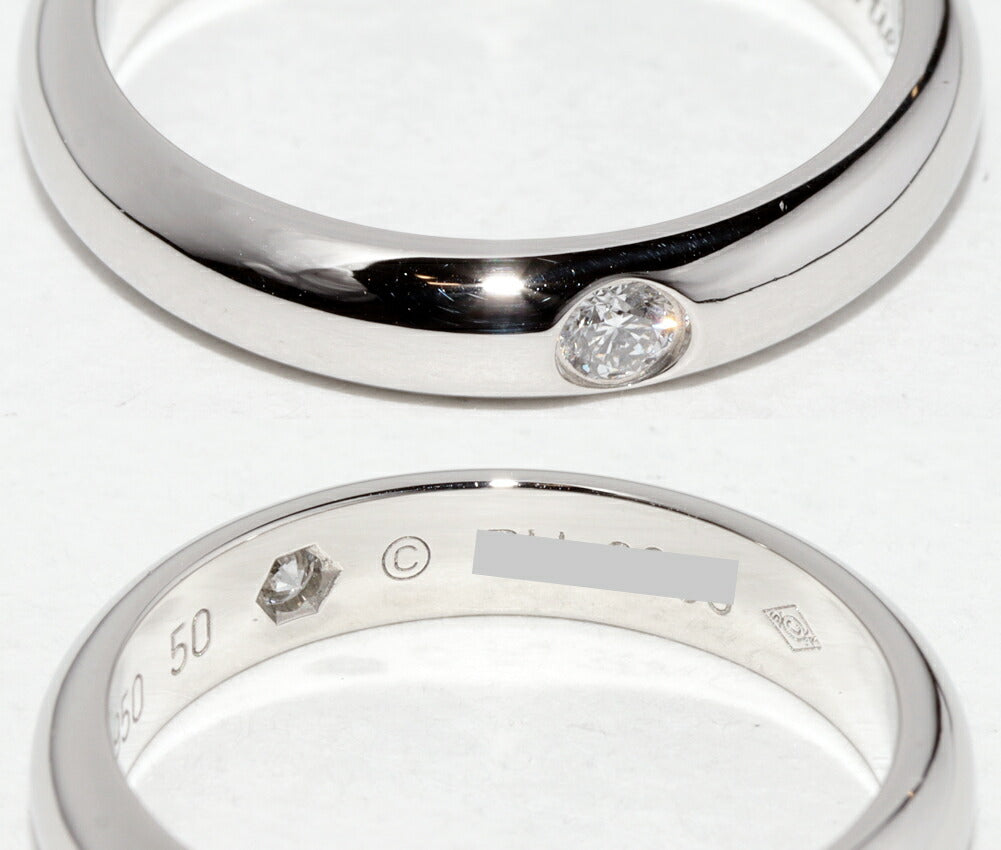 Cartier 1895 Platinum Diamond Wedding Ring – inside band