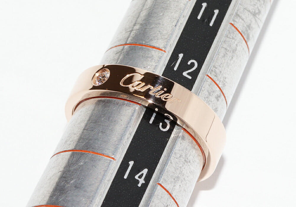 Cartier C de Cartier 18K Rose Gold Diamond Ring – side view