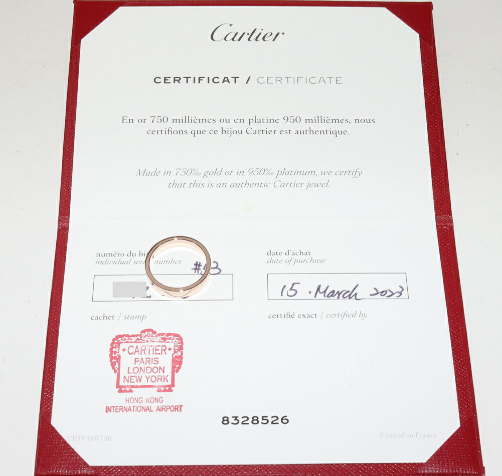 Cartier C de Cartier 18K Rose Gold Diamond Ring – top view