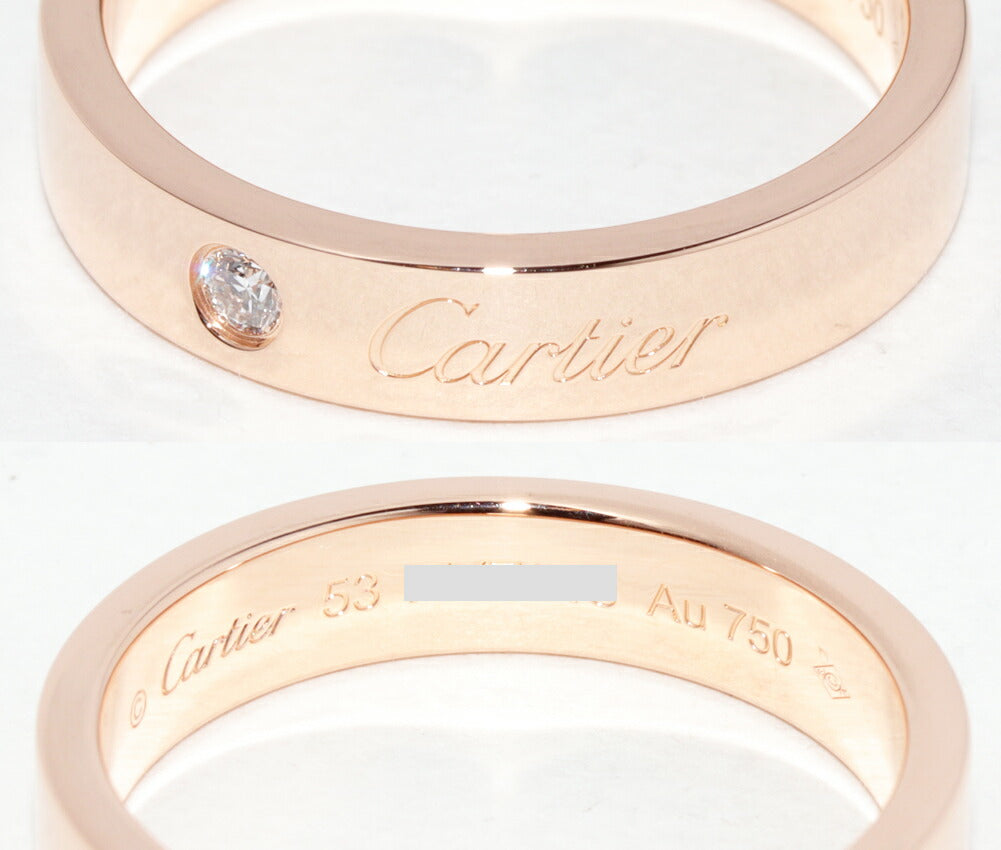 Cartier C de Cartier 18K Rose Gold Diamond Ring – packaging