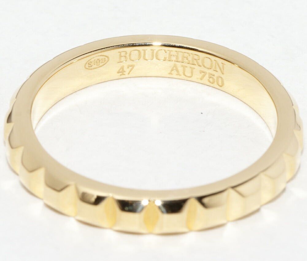 Boucheron Quatre Clou De Paris 18K Yellow Gold Ring – inside band