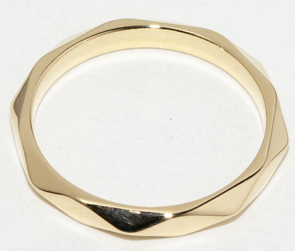 Boucheron Facette 18K Yellow Gold Ring – top view