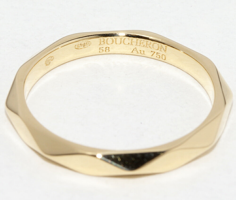Boucheron Facette 18K Yellow Gold Ring – inside band