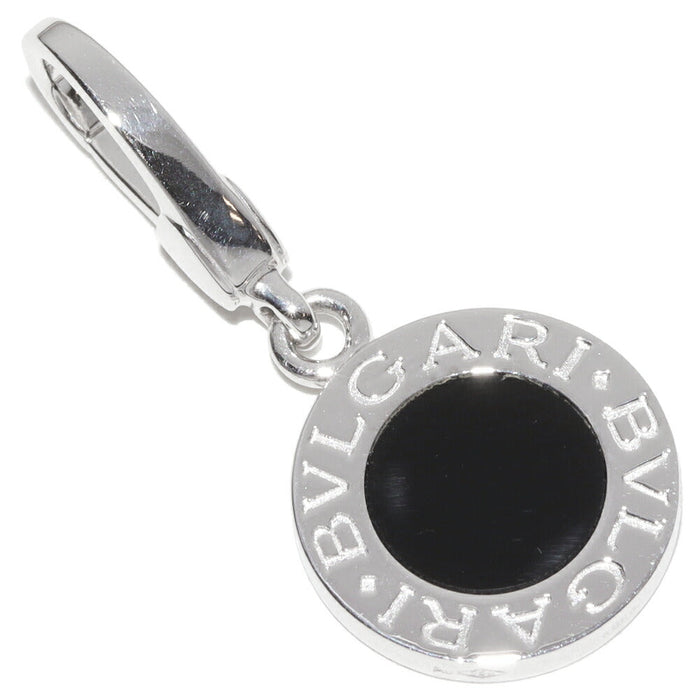 Bulgari BVLGARI BVLGARI 18K White Gold Onyx Pendant – front view