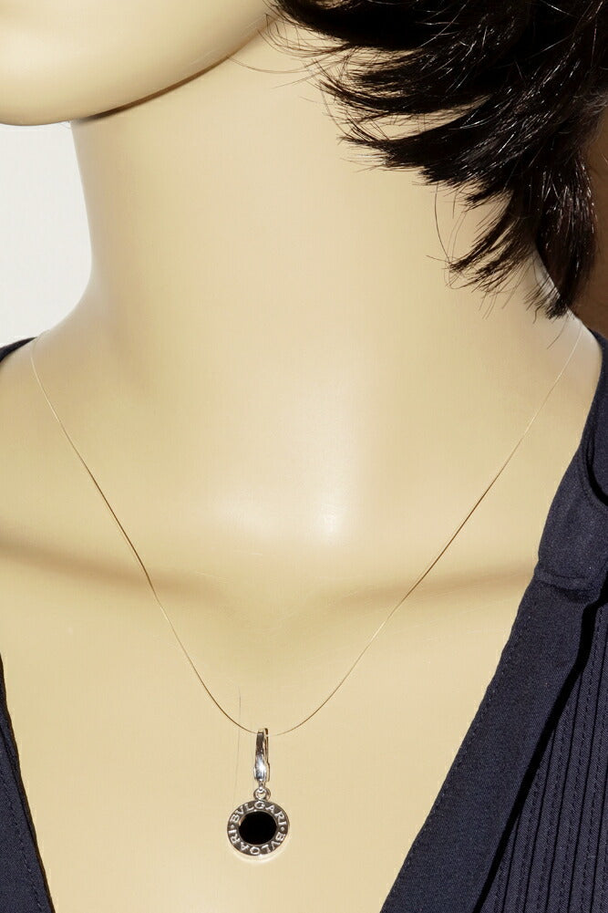 Bulgari BVLGARI BVLGARI 18K White Gold Onyx Pendant – pendant detail
