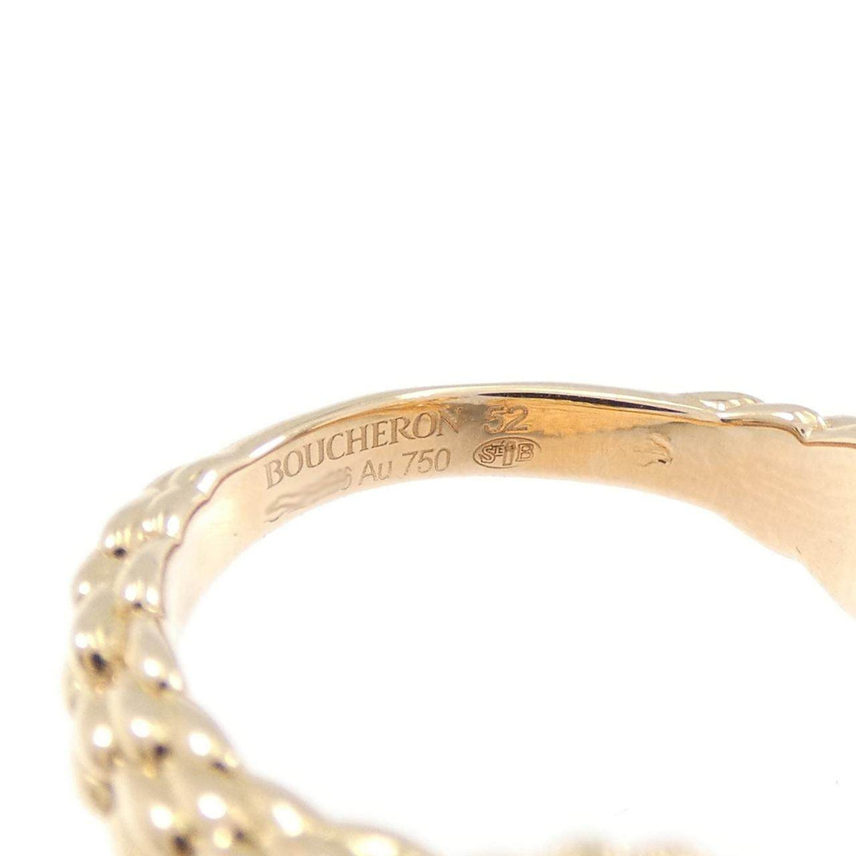 Boucheron Serpent Boheme Rose Quartz 18K Rose Gold Diamond Ring – inside band