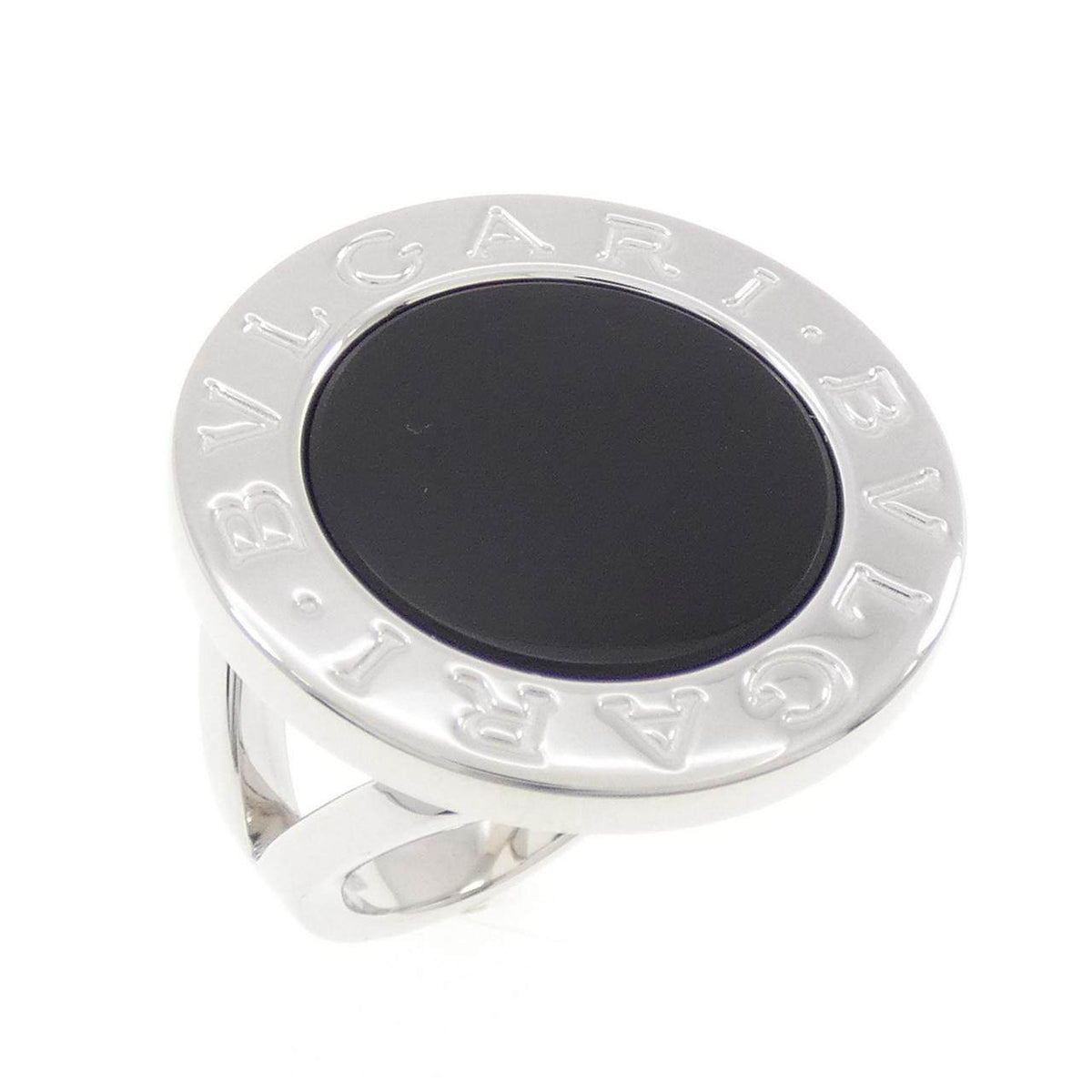 Bulgari BVLGARI BVLGARI Big 18K White Gold Onyx Ring – front view