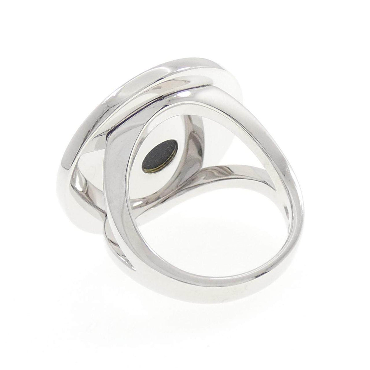 Bulgari BVLGARI BVLGARI Big 18K White Gold Onyx Ring – top view
