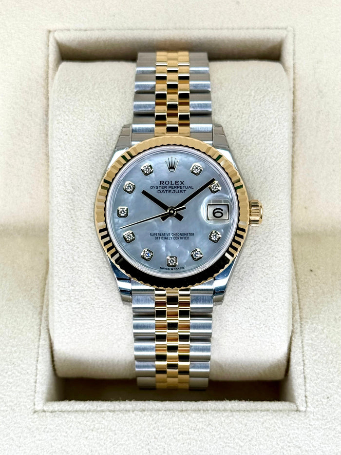 Rolex Datejust 31mm 278273 Two-Tone Jubilee Mother of Pearl Diamond Dial – front view