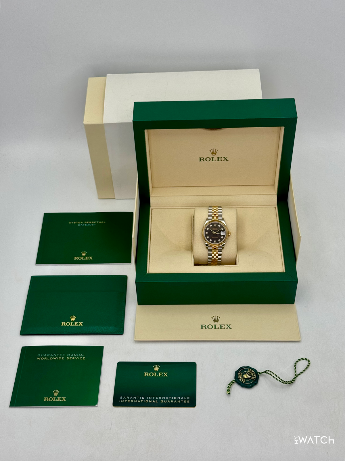 Rolex Datejust 31mm 278273 Two-Tone Jubilee Dark Grey Diamond Dial – image 10