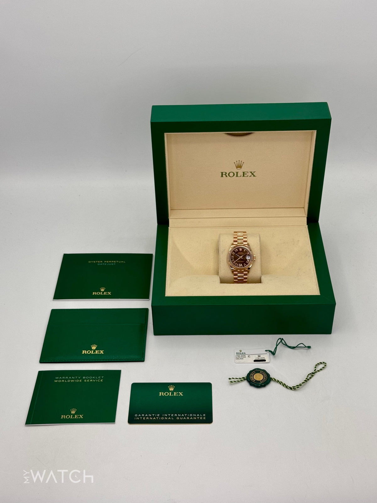 Rolex Datejust 31mm 278275 Rose Gold Chocolate Diamond Dial – image 10