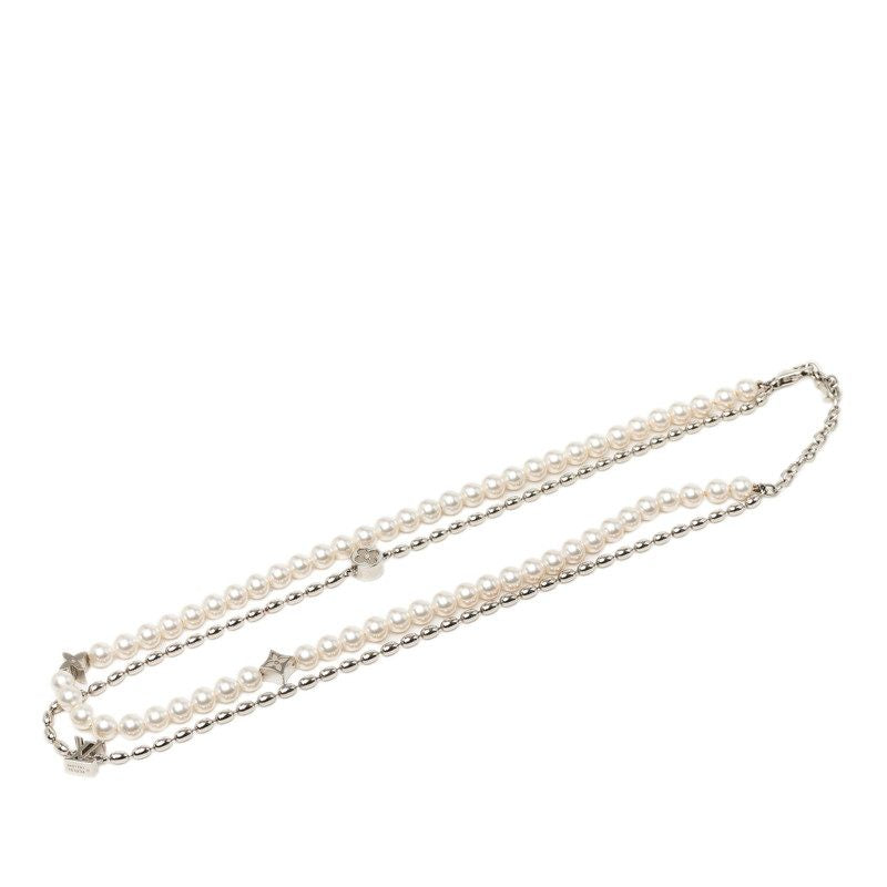 Louis Vuitton Fusion Zinc Alloy Pearl Necklace – pendant detail