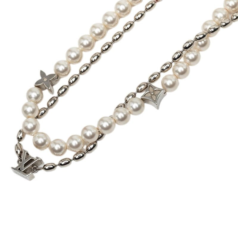 Louis Vuitton Fusion Zinc Alloy Pearl Necklace – front view