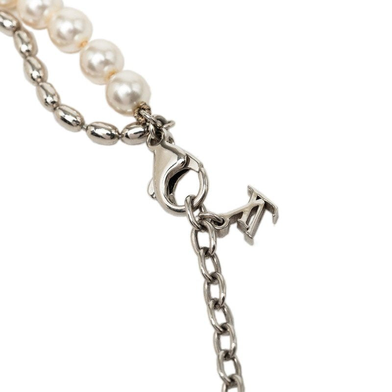 Louis Vuitton Fusion Zinc Alloy Pearl Necklace – full length