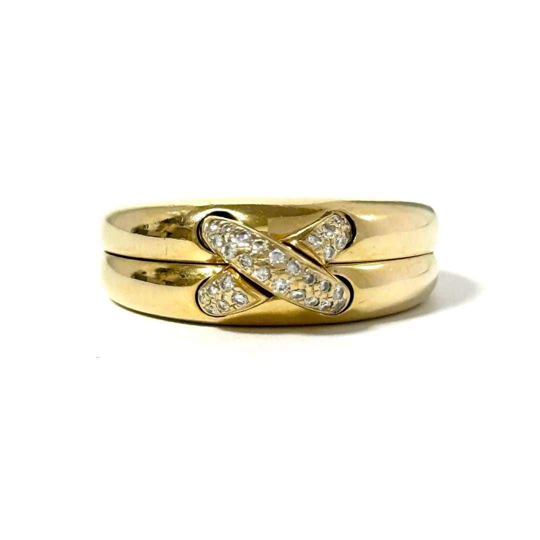 Chaumet Jeux de Liens 18K Yellow Gold Diamond Ring – side view
