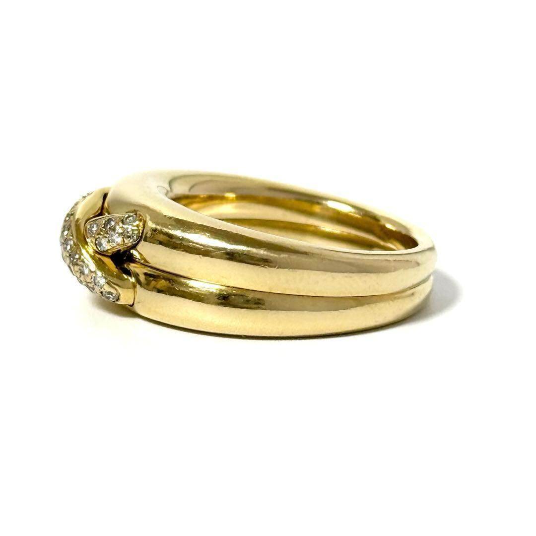 Chaumet Jeux de Liens 18K Yellow Gold Diamond Ring – top view