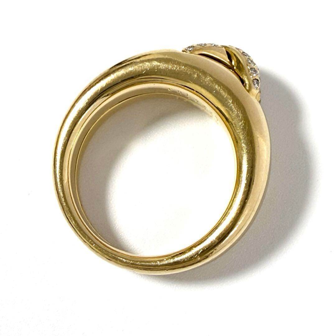 Chaumet Jeux de Liens 18K Yellow Gold Diamond Ring – close-up