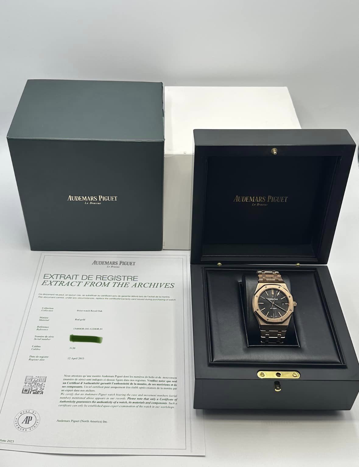Audemars Piguet Royal Oak 41mm 15400OR Rose Gold Black Dial – image 14