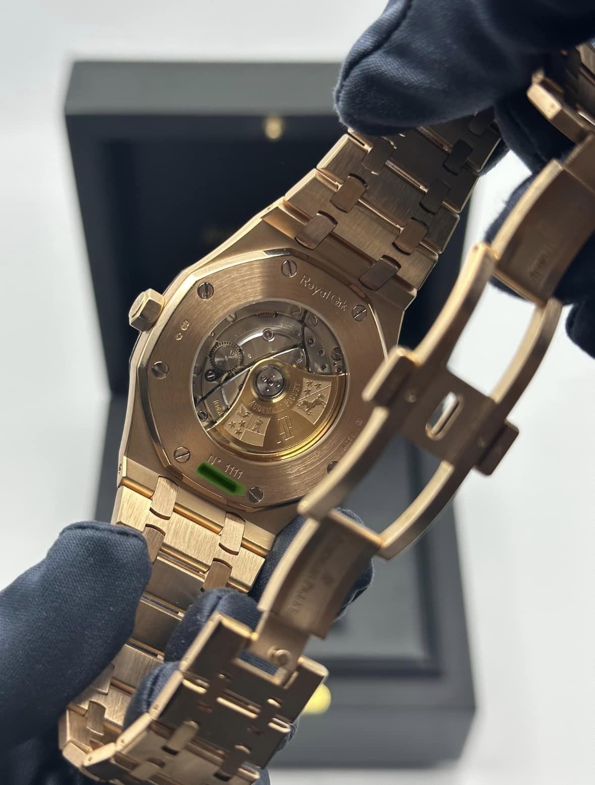 Audemars Piguet Royal Oak 41mm 15400OR Rose Gold Black Dial – image 11