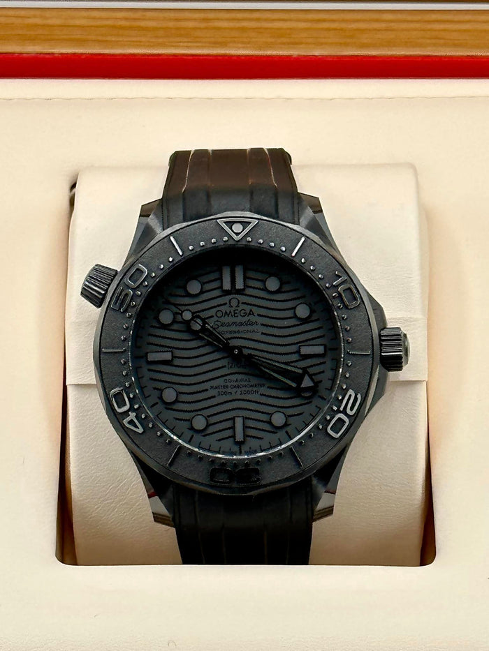 Omega Seamaster 300m 43.5mm 210.92.44.20.01.003 Black Ceramic Dial – front view