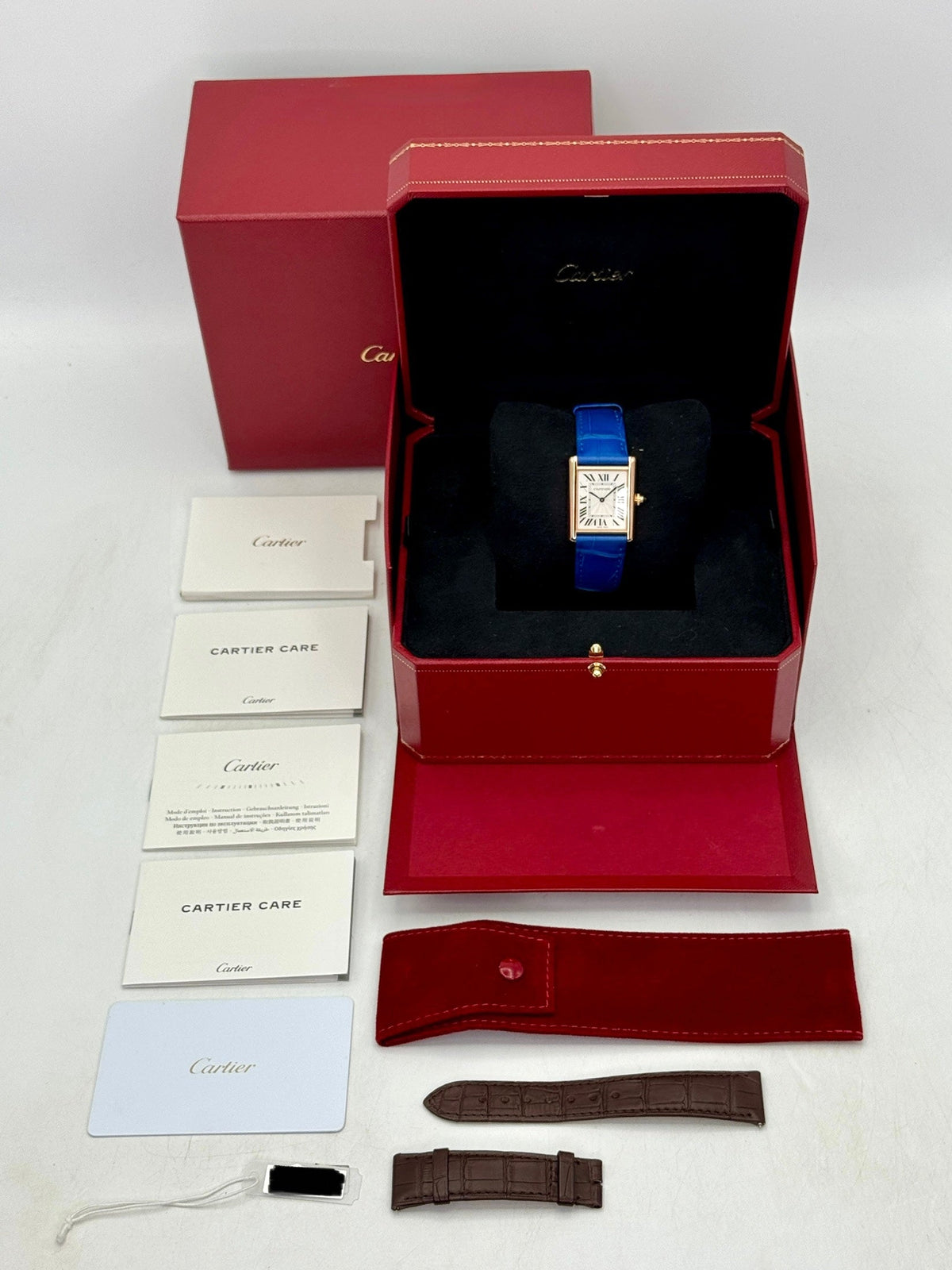 Cartier Tank Louis Cartier Large 33.7mm WGTA0011 Rose Gold Silver Dial – image 10