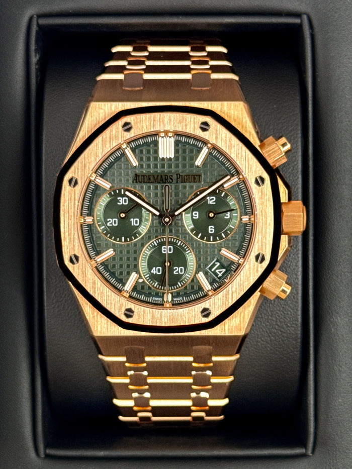 Audemars Piguet Royal Oak Chronograph 41mm 26240OR Green Dial – front view