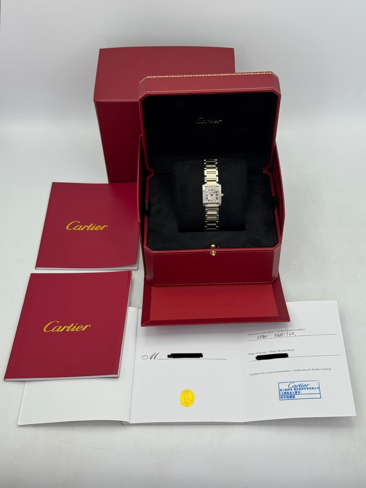 Cartier Tank Française 20mm W51027Q4 Two-Tone Mother of Pearl Dial – image 10