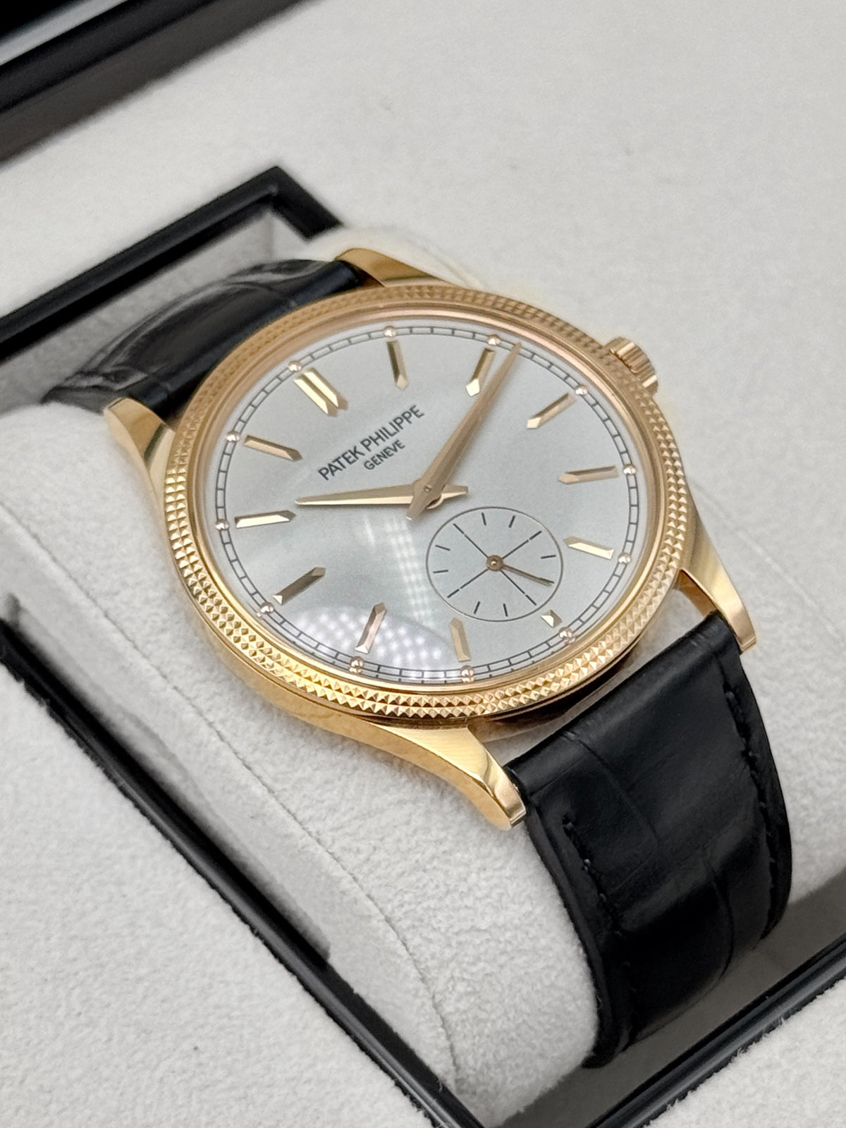 Patek Philippe Calatrava 40mm 6119R Rose Gold White Dial – on the wrist