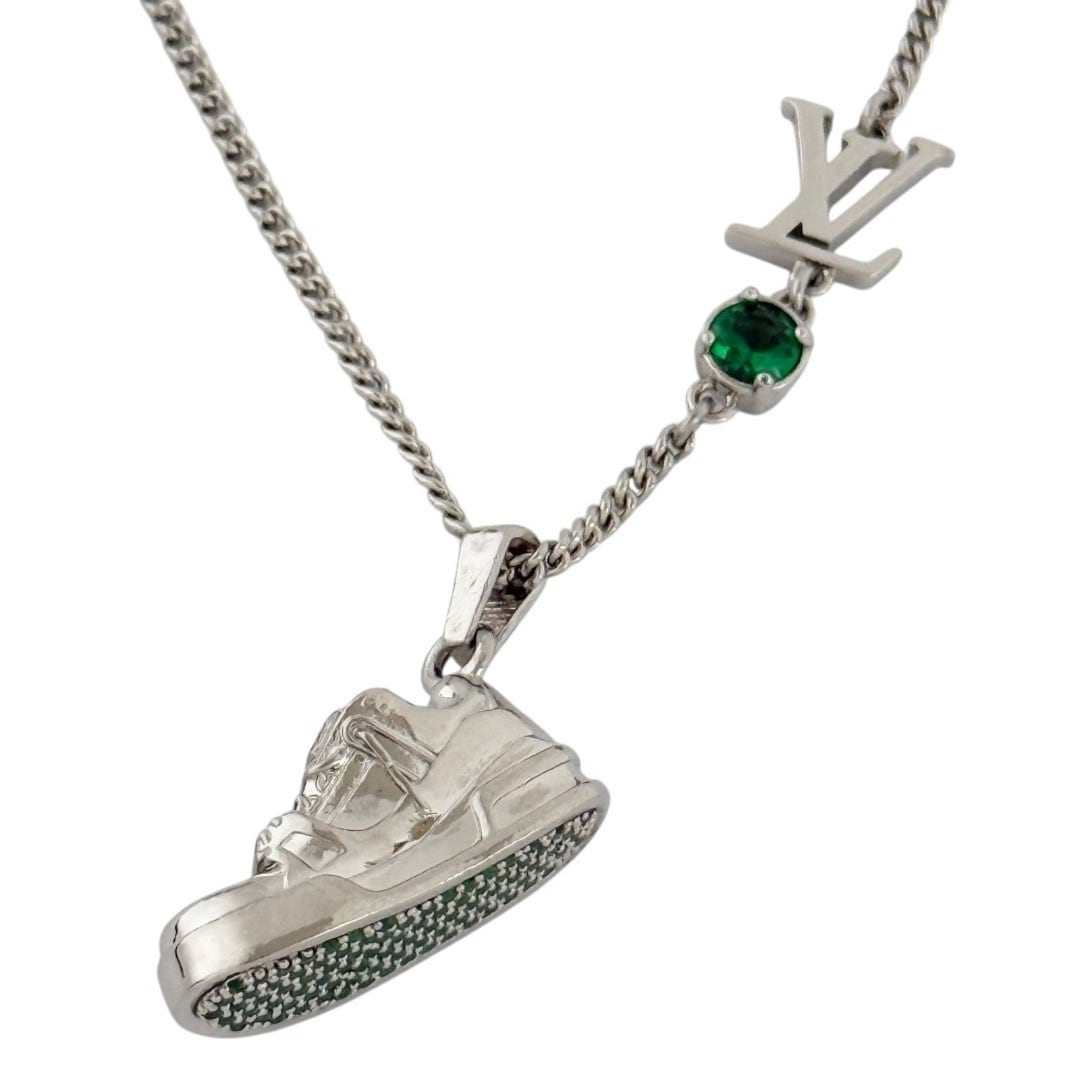 Louis Vuitton LV Trainer Zinc Alloy Pendant Necklace – front view
