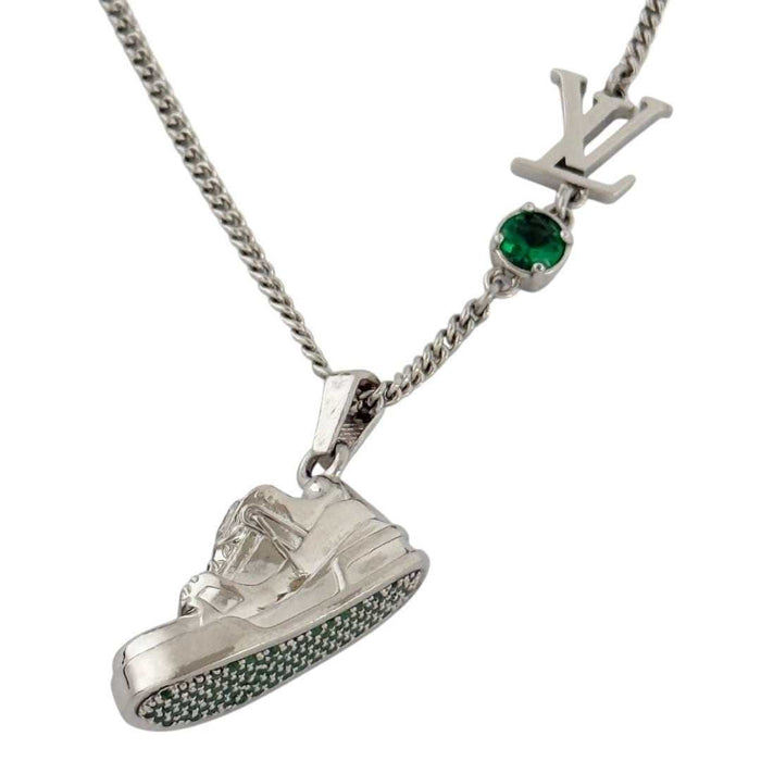 Louis Vuitton LV Trainer Zinc Alloy Pendant Necklace – front view