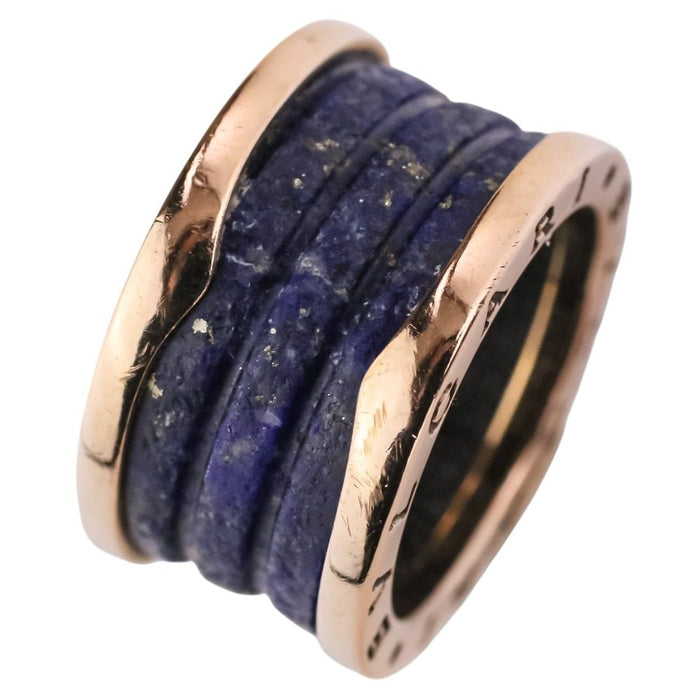 Bulgari B.zero1 18K Yellow Gold Lapis Lazuli Ring – front view