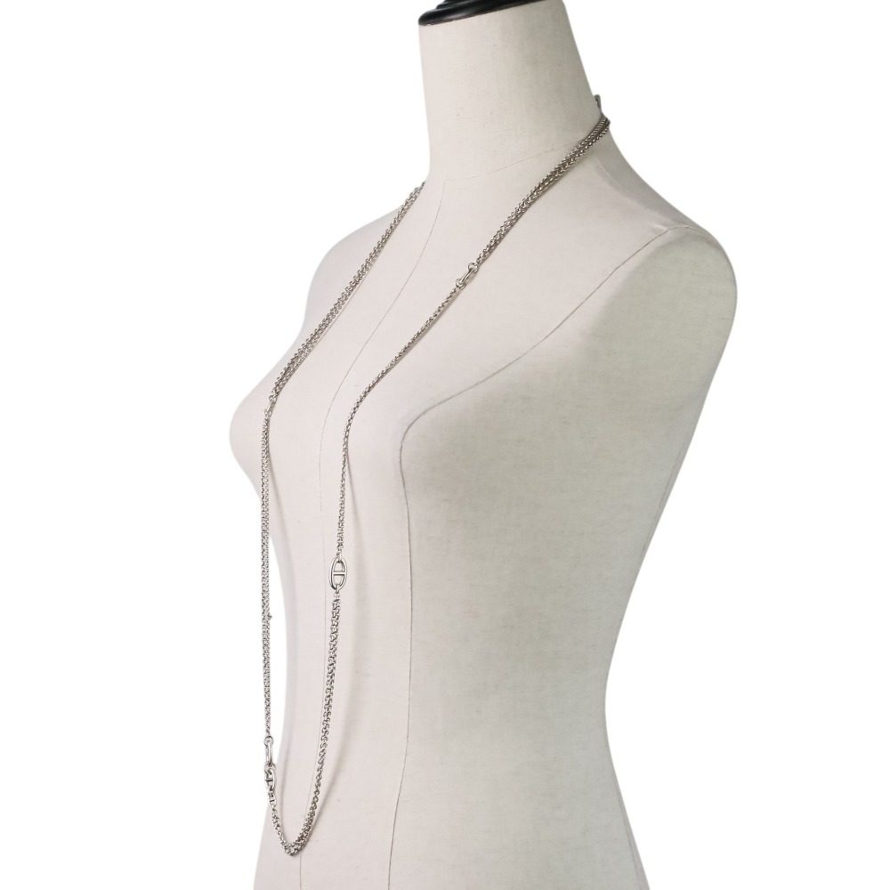 Hermès New Farandole Chaîne d'Ancre Sterling Silver Long Necklace – image 12
