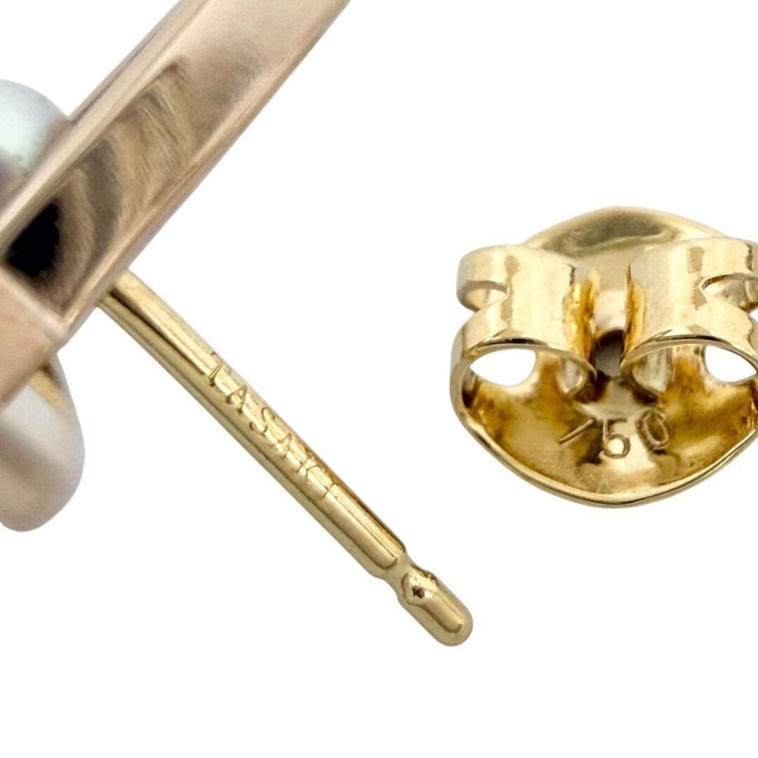Tasaki Abstract Star 18K Rose Gold Pearl Earrings – close-up
