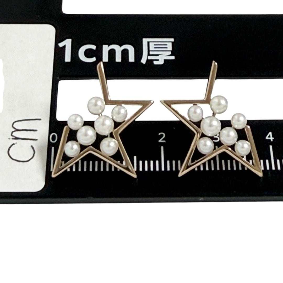 Tasaki Abstract Star 18K Rose Gold Pearl Earrings – image 9