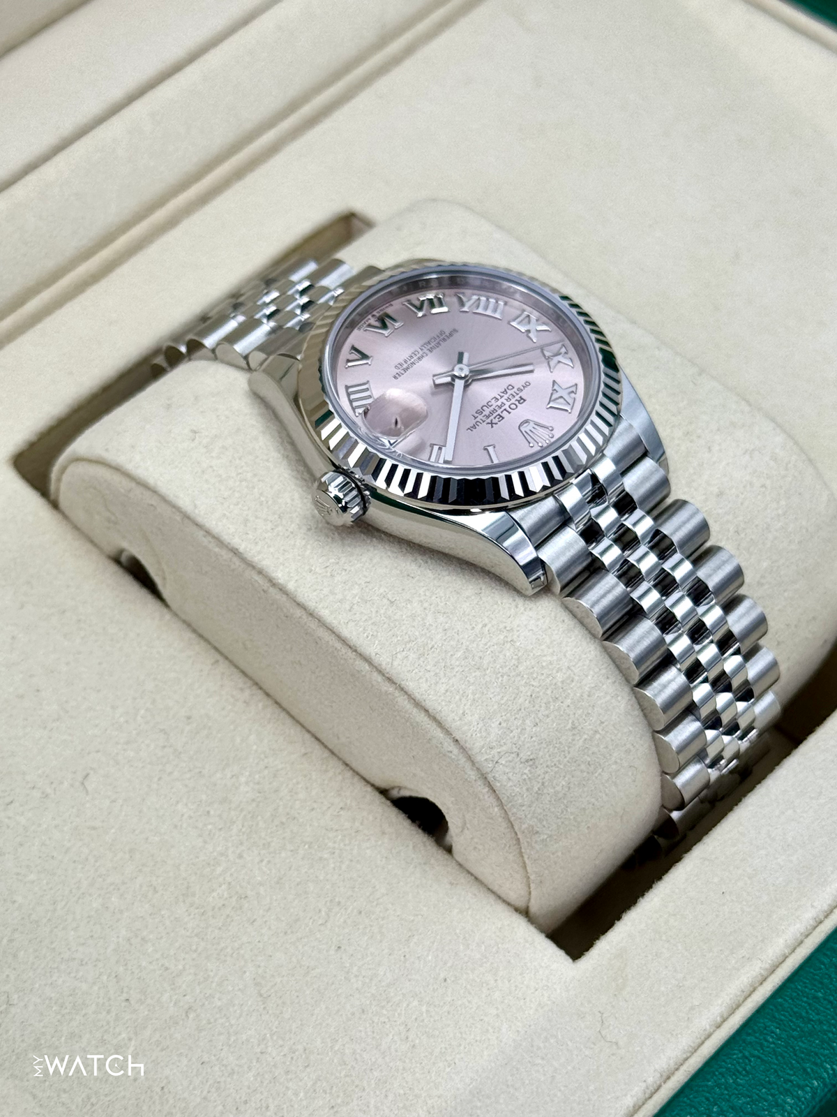 Rolex Lady Datejust 31mm 278274 Stainless Steel Jubilee Pink Roman Dial – image 8