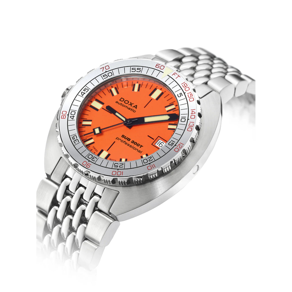 Doxa SUB 300T Professional Orange Dial Steel Bracelet 840.10.351.10