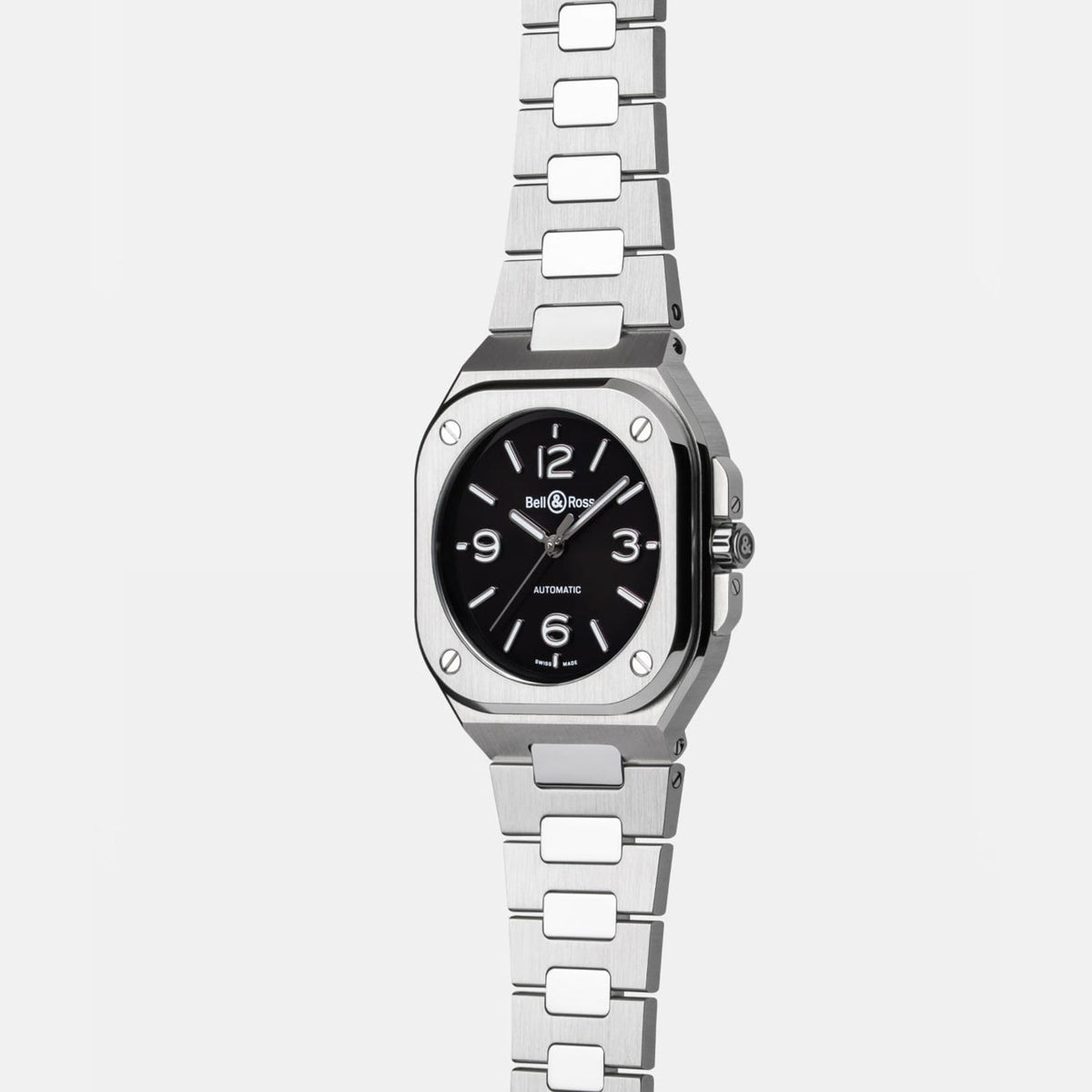 Bell & Ross BR 05 Black Steel Integrated Bracelet BR05A-BL-ST/SST