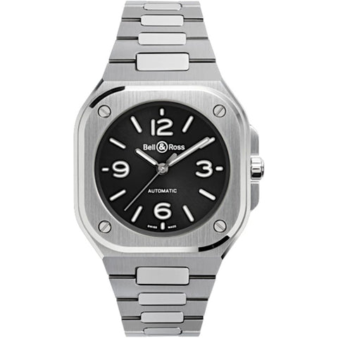 Bell & Ross BR 05 Black Steel Integrated Bracelet BR05A-BL-ST/SST