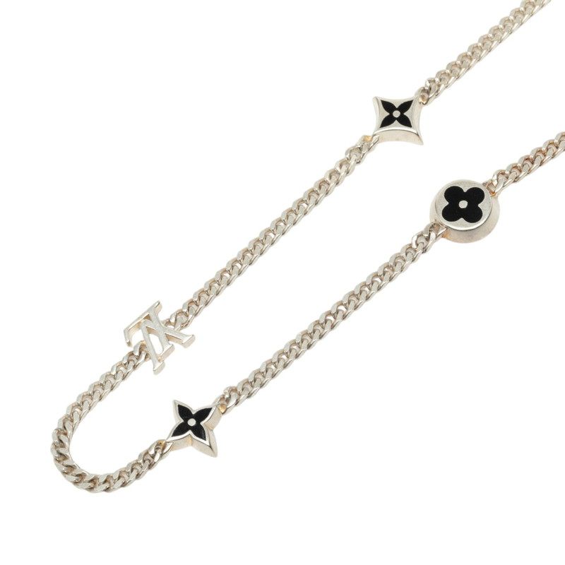 Louis Vuitton LV Spike Charm Sterling Silver Necklace – front view