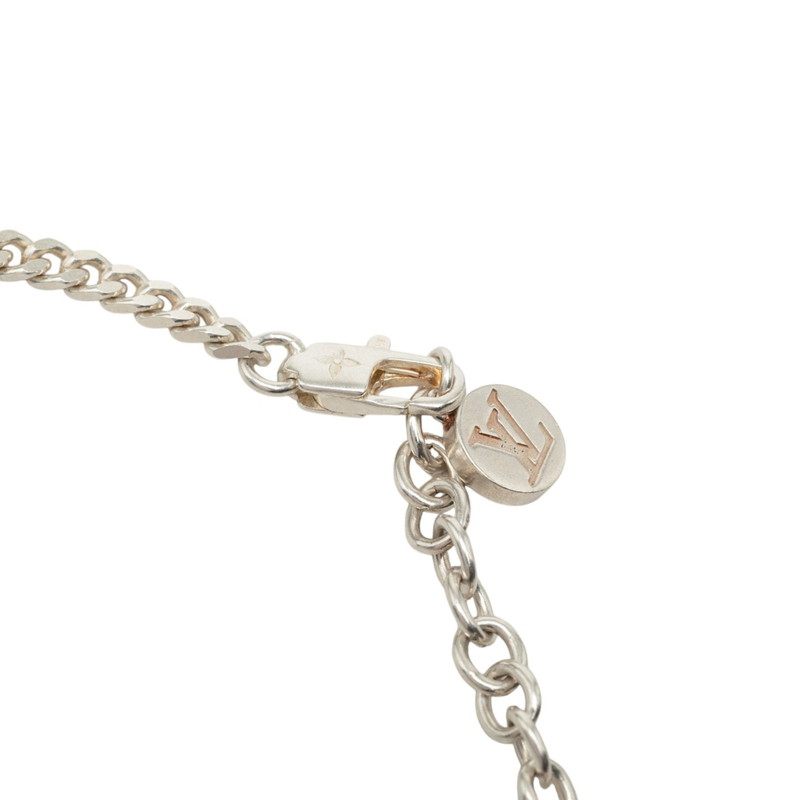 Louis Vuitton LV Spike Charm Sterling Silver Necklace – full length