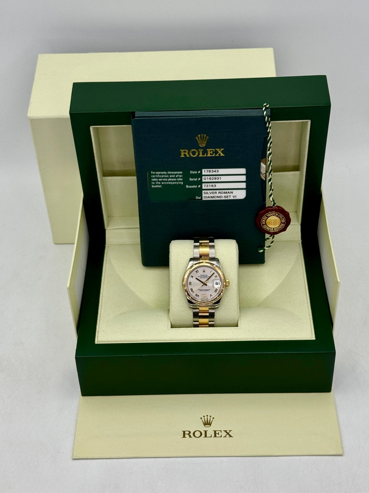 Rolex Datejust 31mm 178343 Two-Tone Oyster Silver Dial – image 9