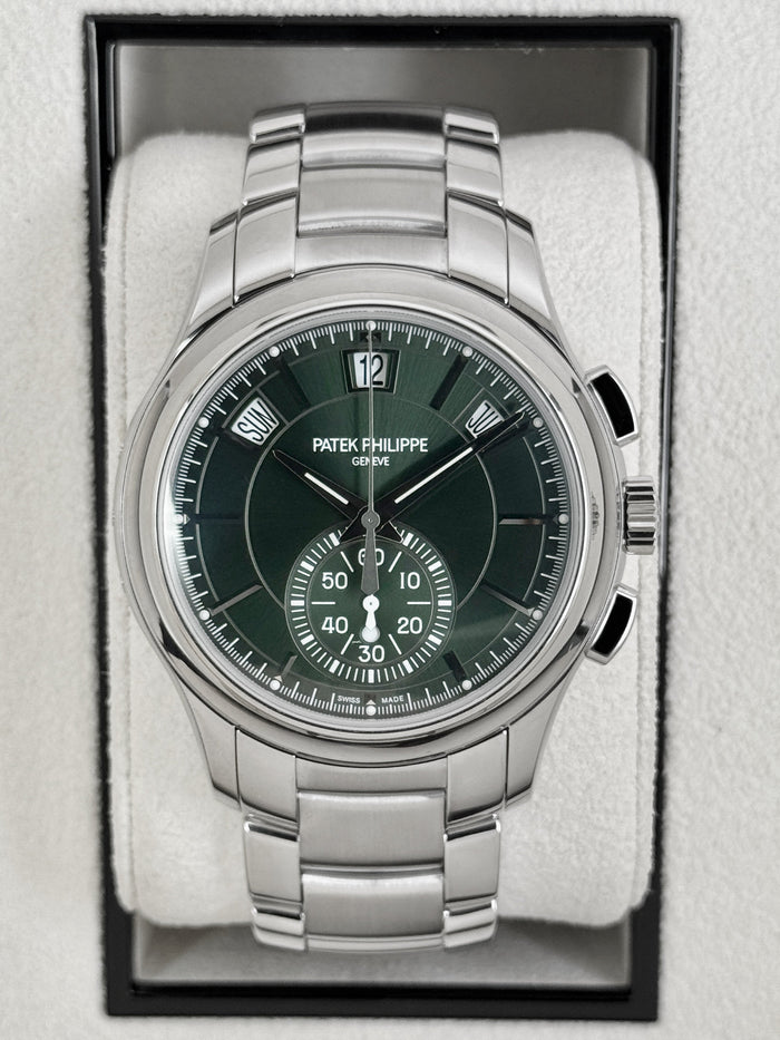 Patek Philippe Flyback Chronograph Annual Calendar 5905/1A Olive Green Dial – front view