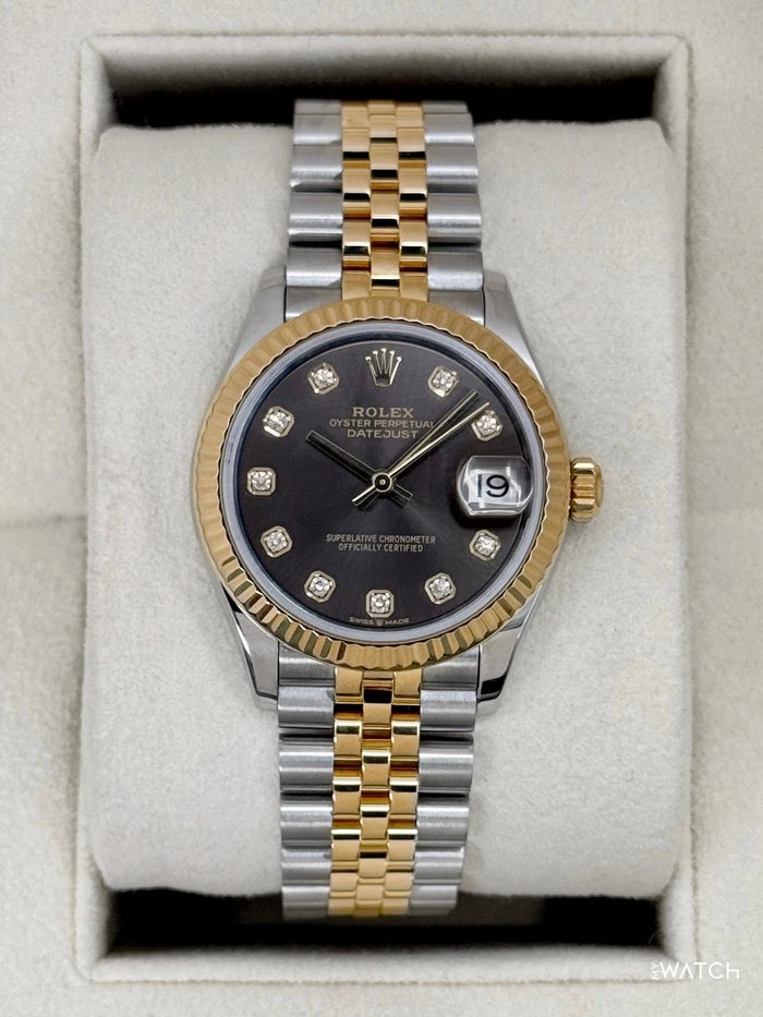 Rolex Datejust 31mm 278273 Two-Tone Jubilee Dark Grey Diamond Dial – front view